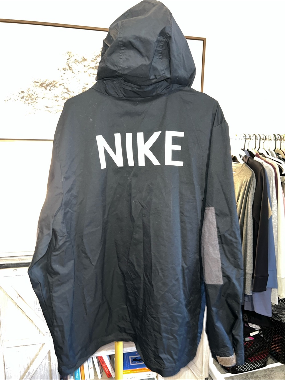 Nike Men’s Black Hooded 1/4 Zip Pullover Size XXL